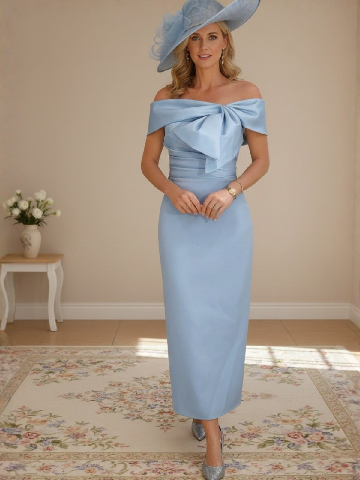 beckett satin maxi dress Beckett Bodice with Dahlia Skirt in Shantung