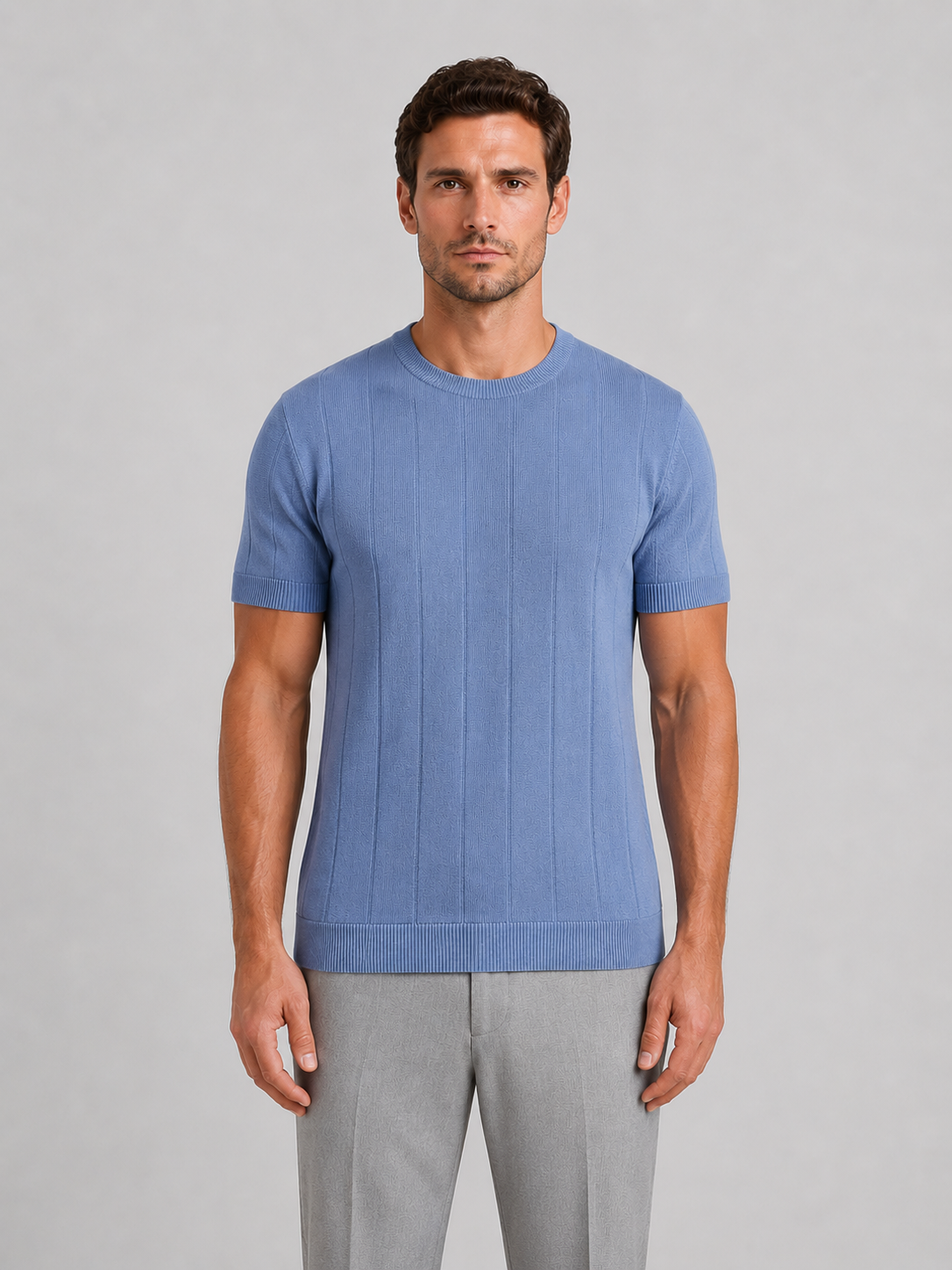 Humphrey | Men's Knitted Crew Neck T-Shirt