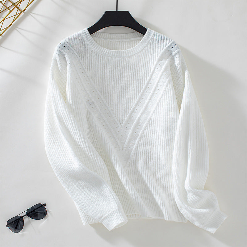 Kitty | Women's V-Neck Textured Knit Jumper