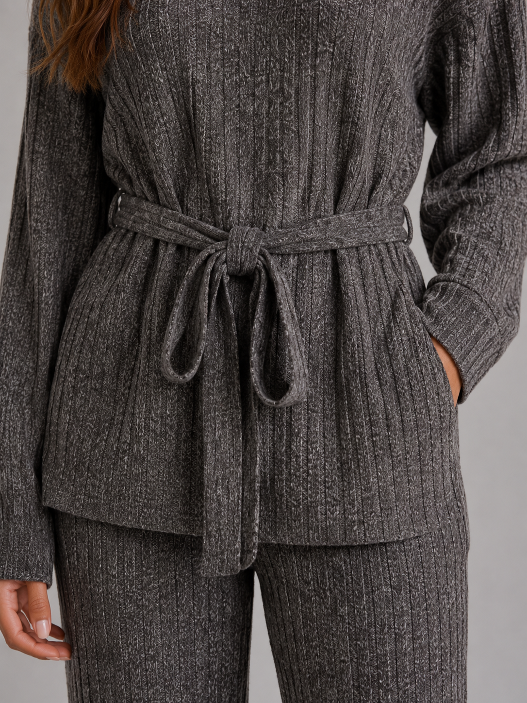 Zuleika | Women's Knitted Roll Neck Two-Piece Set