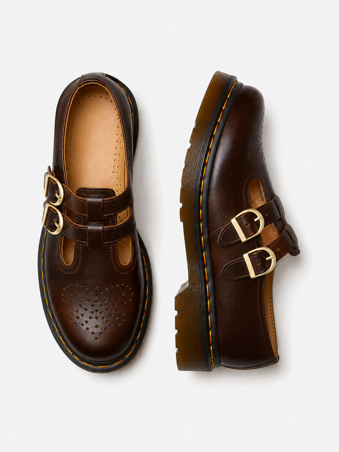 Maisie | Women's Double Buckle Mary Jane Flats