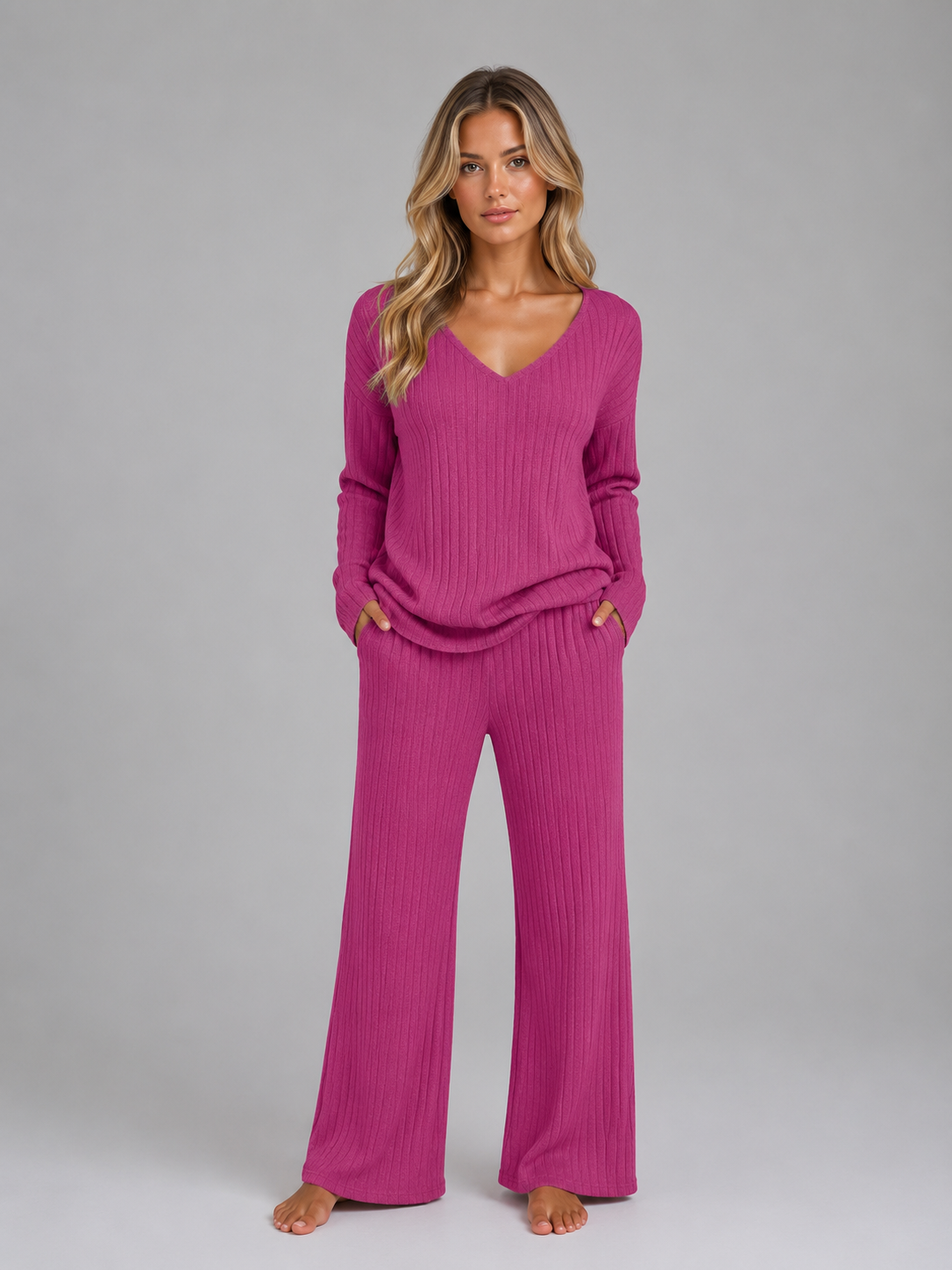 Lydia | Women's Ribbed Knit Lounge Set