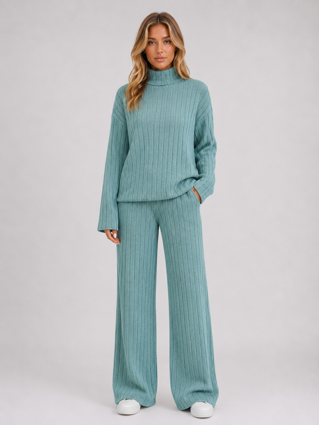 Erin | Women's Ribbed Knit Lounge Set