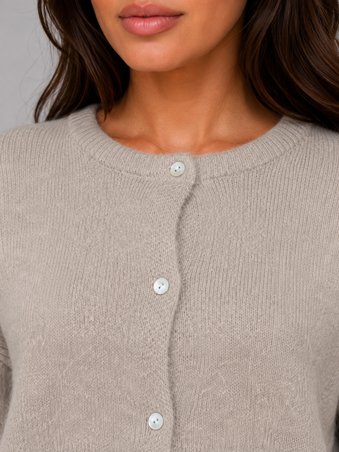 Mabel | Women's Crew Neck Knit Cardigan