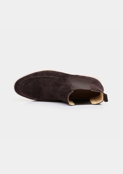 COFFEE SUEDE CHELSEA BOOT