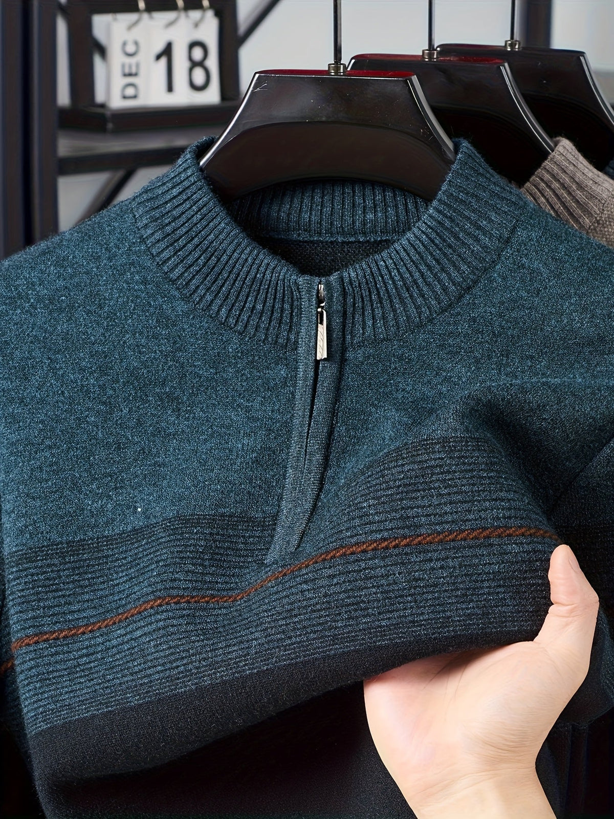 Lucas | Men's Quarter Zip Knit Jumper