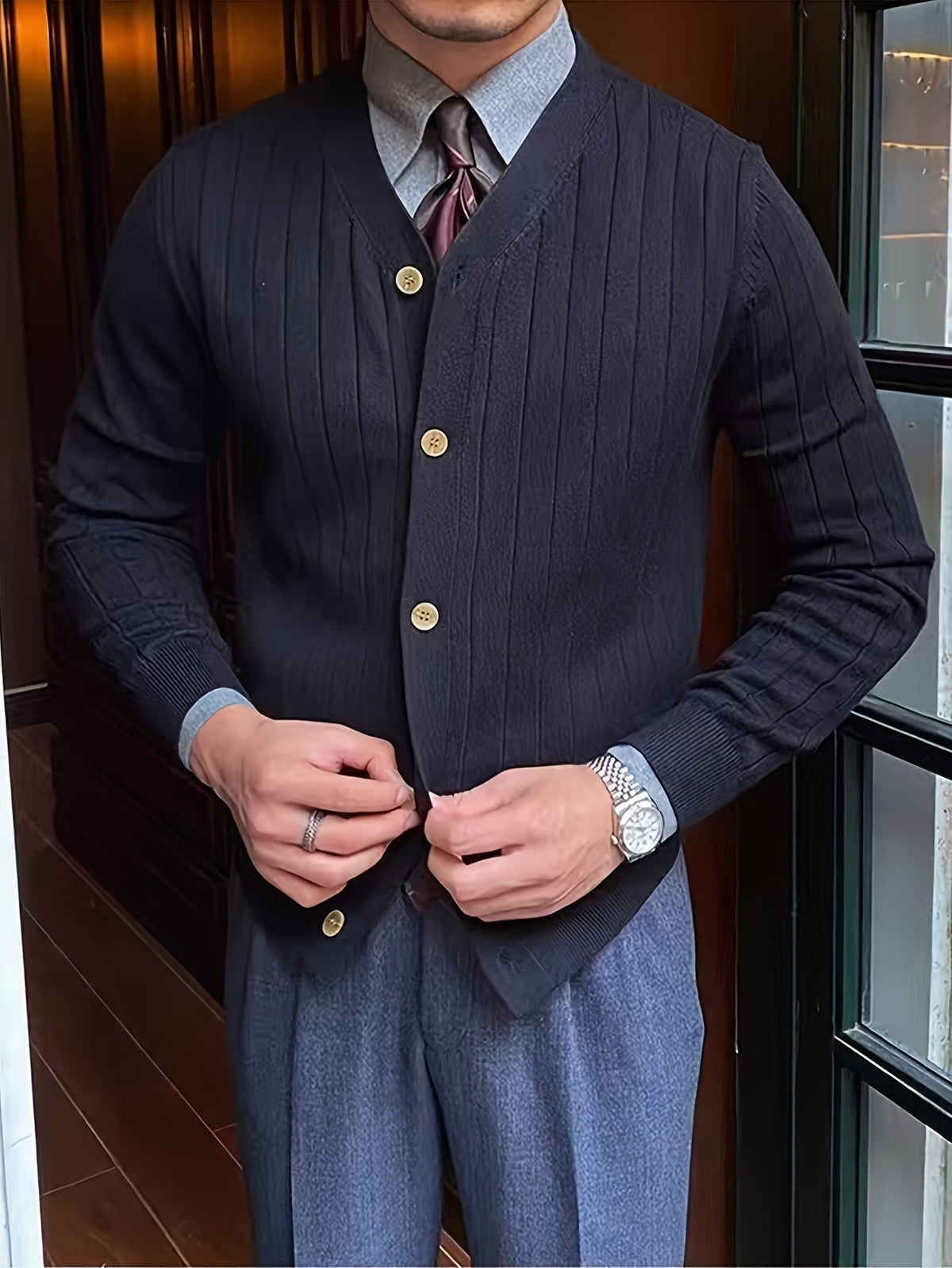 Oliver | Men's Button-Up Knit Cardigan