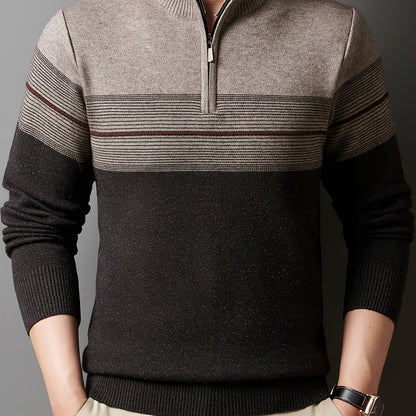 Lucas | Men's Quarter Zip Knit Jumper