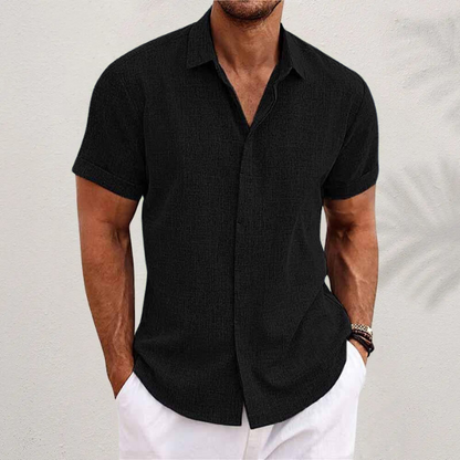 Sebastian | Men's Short Sleeve Linen Shirt Style