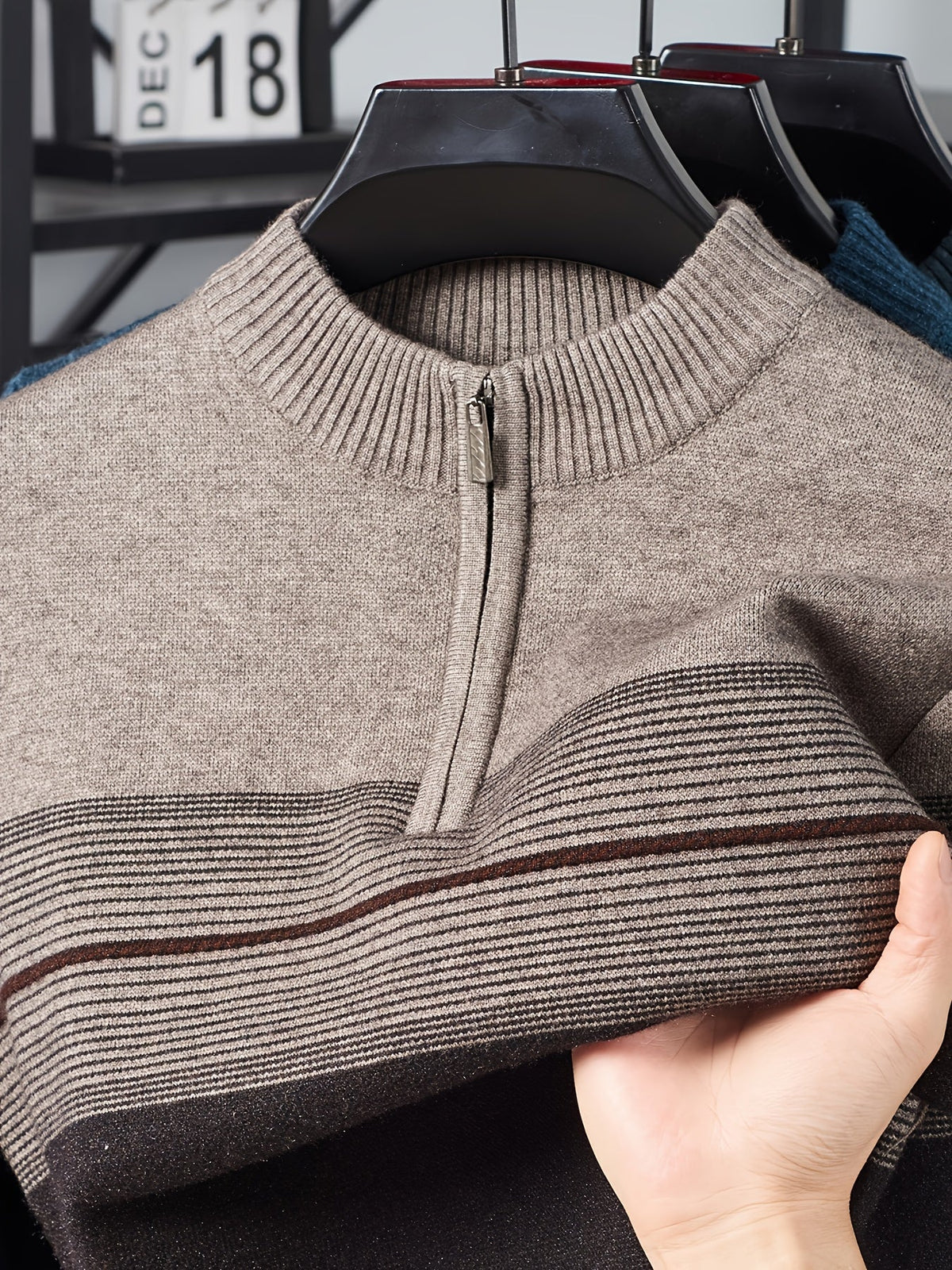 Lucas | Men's Quarter Zip Knit Jumper