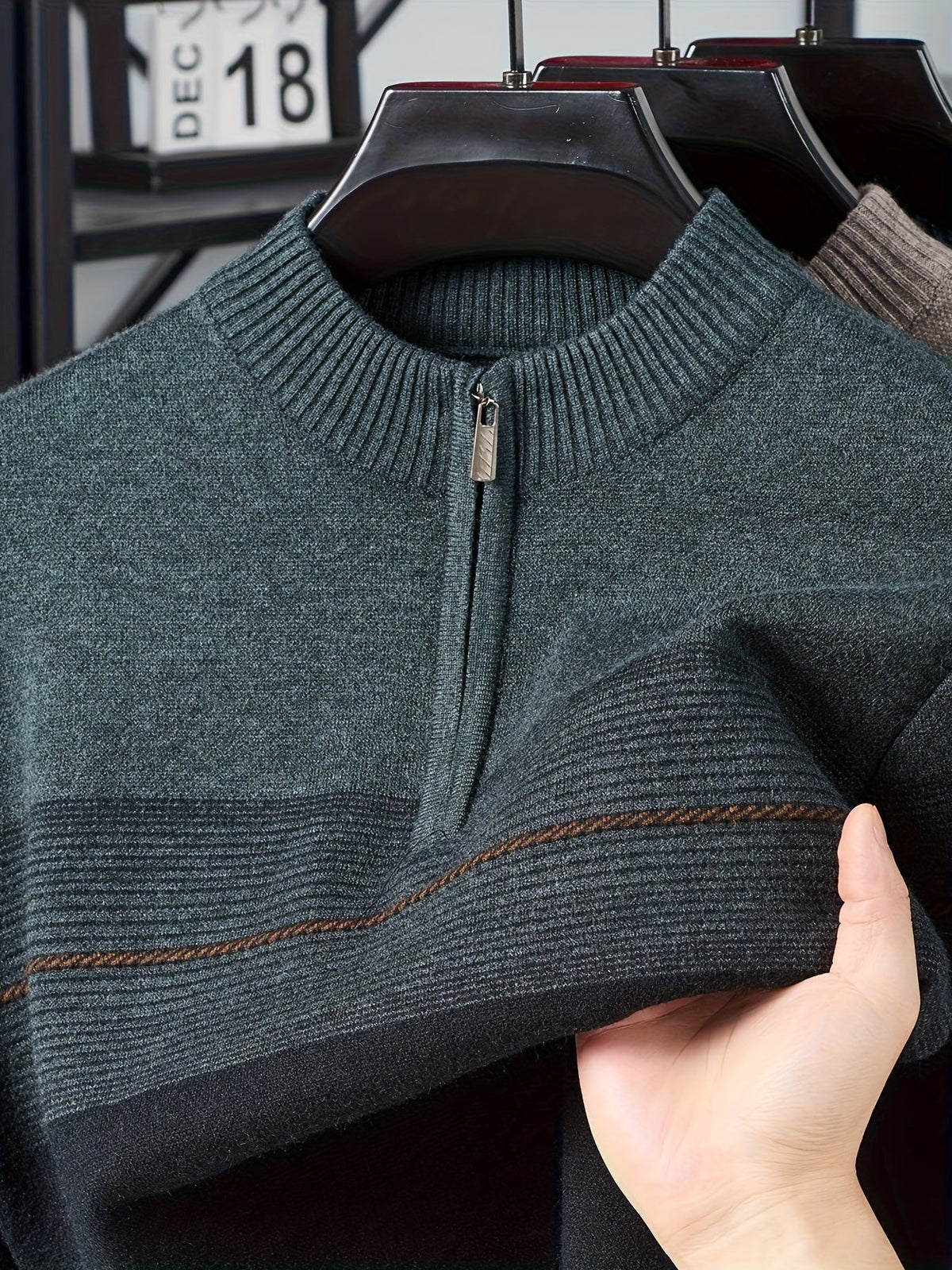 Lucas | Men's Quarter Zip Knit Jumper