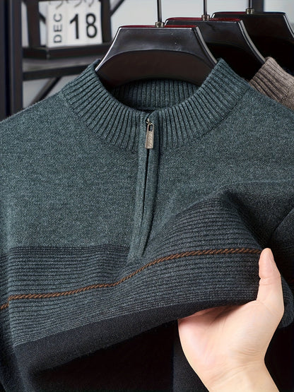Lucas | Men's Quarter Zip Knit Jumper