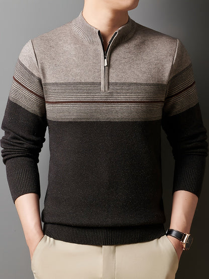 Lucas | Men's Quarter Zip Knit Jumper