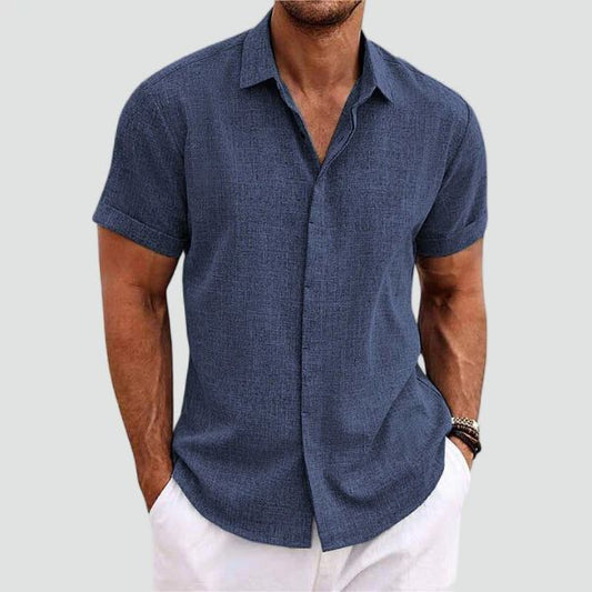 Sebastian | Men's Short Sleeve Linen Shirt Style