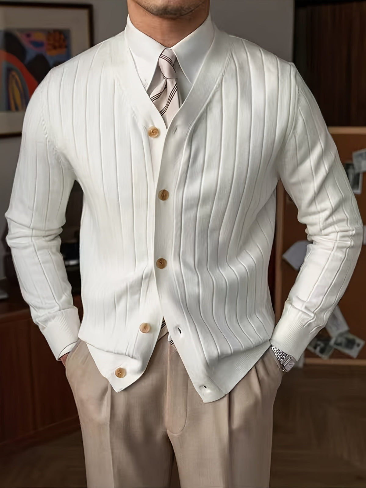 Oliver | Men's Button-Up Knit Cardigan
