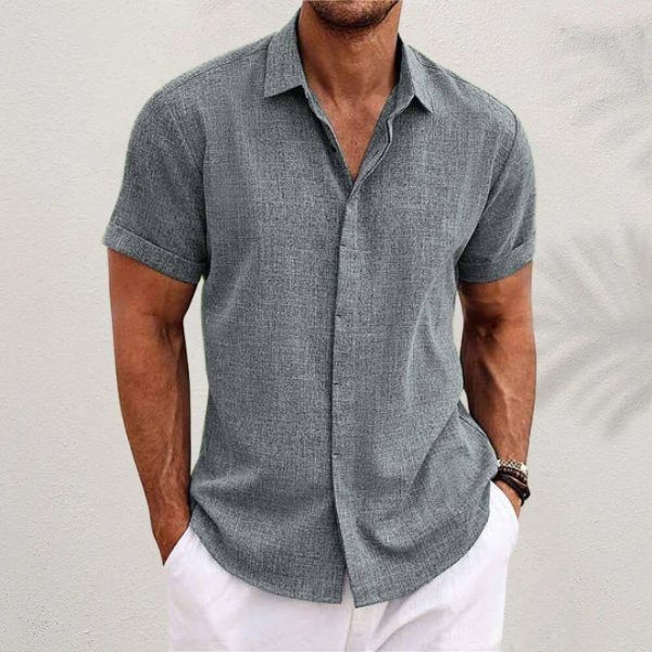 Sebastian | Men's Short Sleeve Linen Shirt Style