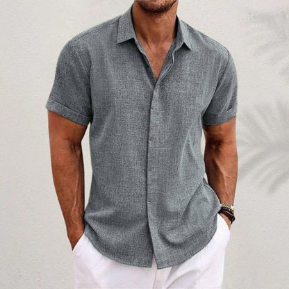Sebastian | Men's Short Sleeve Linen Shirt Style