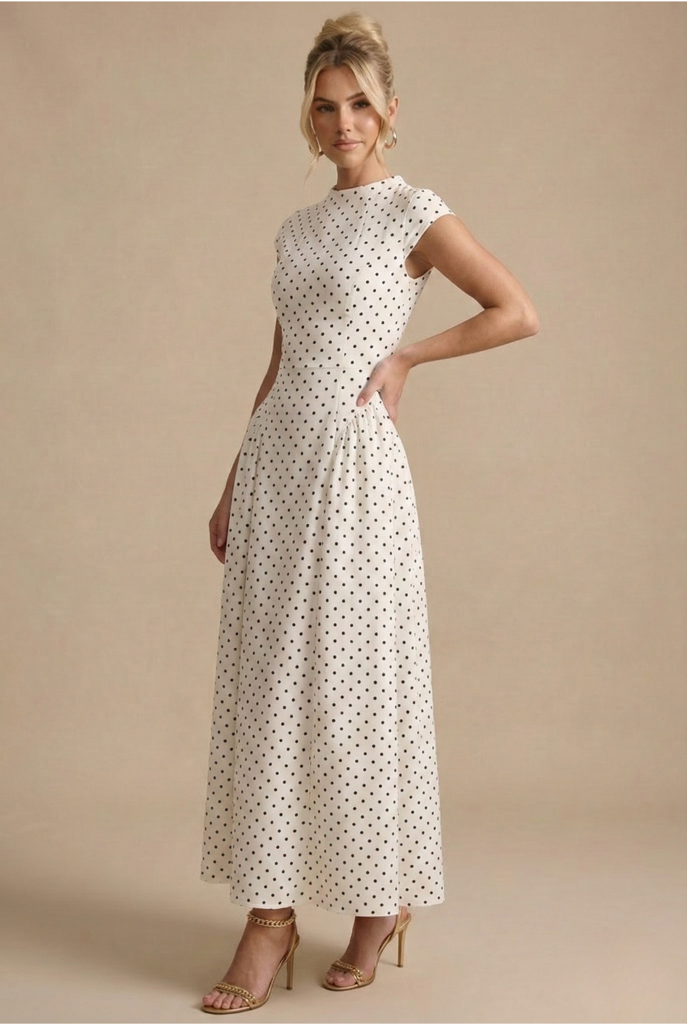 Beatrice | Women's Polka Dot Maxi Dress