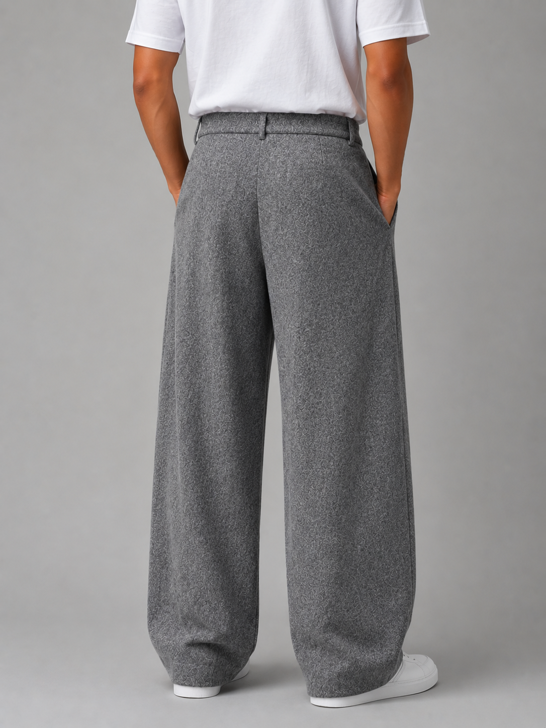 Ainsworth | Men's Wide Leg Pleated Trousers