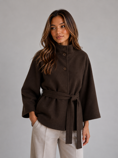 Edwina | Women's Belted Cape Jacket