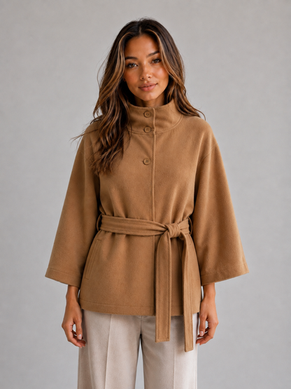 Edwina | Women's Belted Cape Jacket