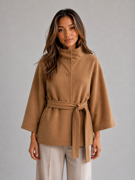 Edwina | Women's Belted Cape Jacket