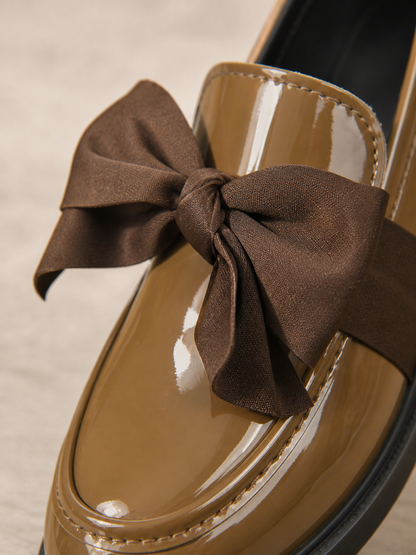 Freya | Women's Bow Detail Leather Loafers