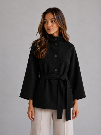 Edwina | Women's Belted Cape Jacket