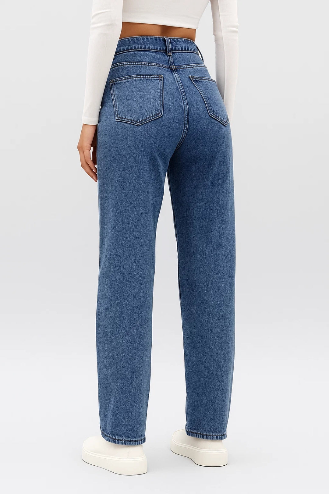 Amelia | Women's High-Waisted Straight Jeans