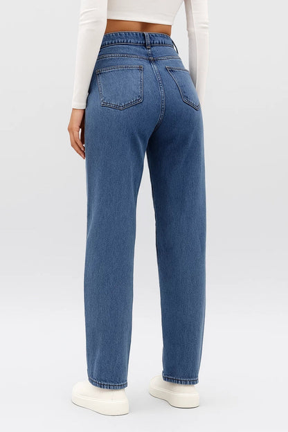 Amelia | Women's High-Waisted Straight Jeans