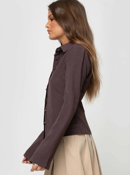 Emily | Women's Striped Tailored Blouse