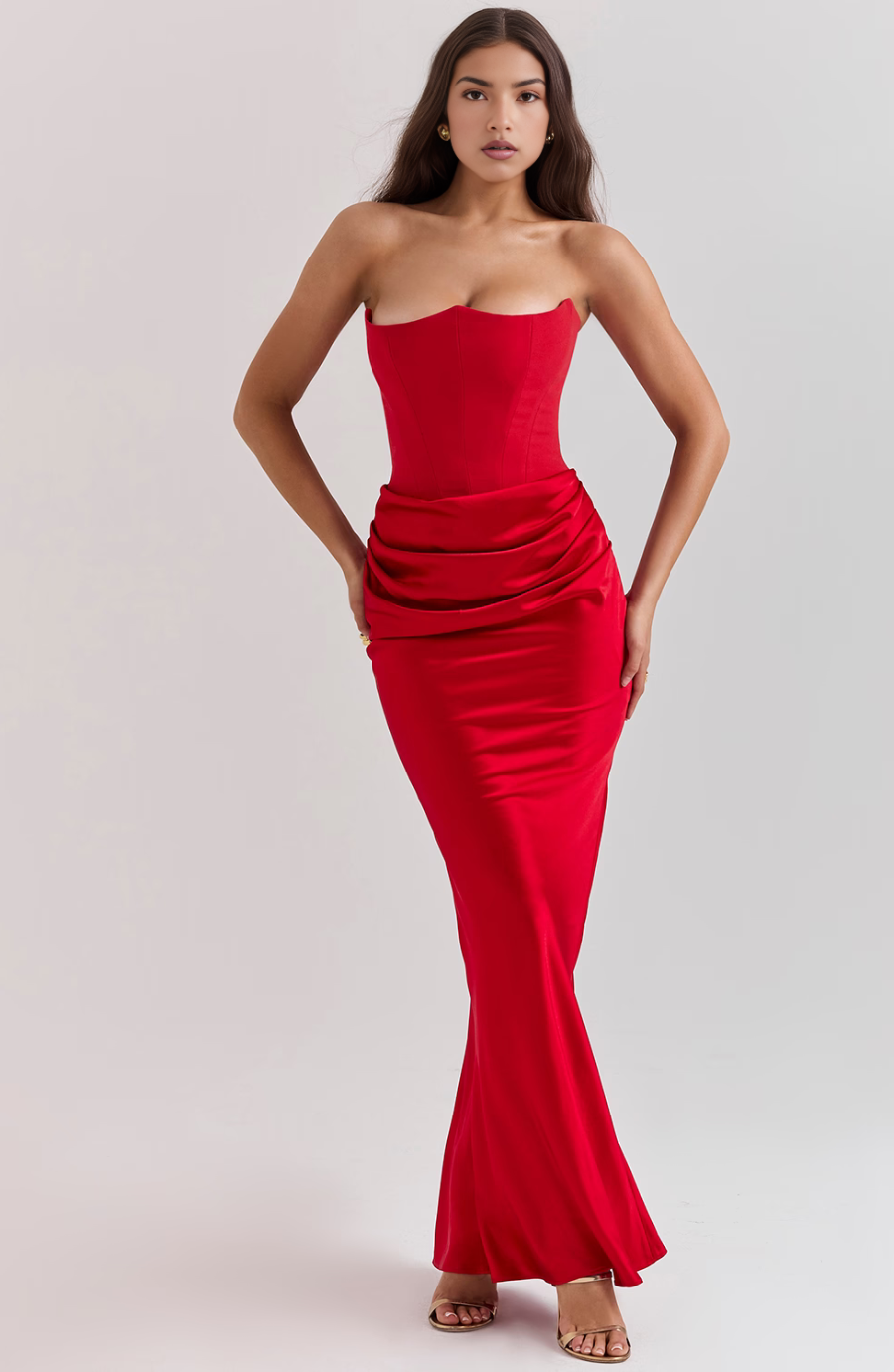 Women’s Maxi Dress | Strapless Corset Fit | Elegant Evening Style