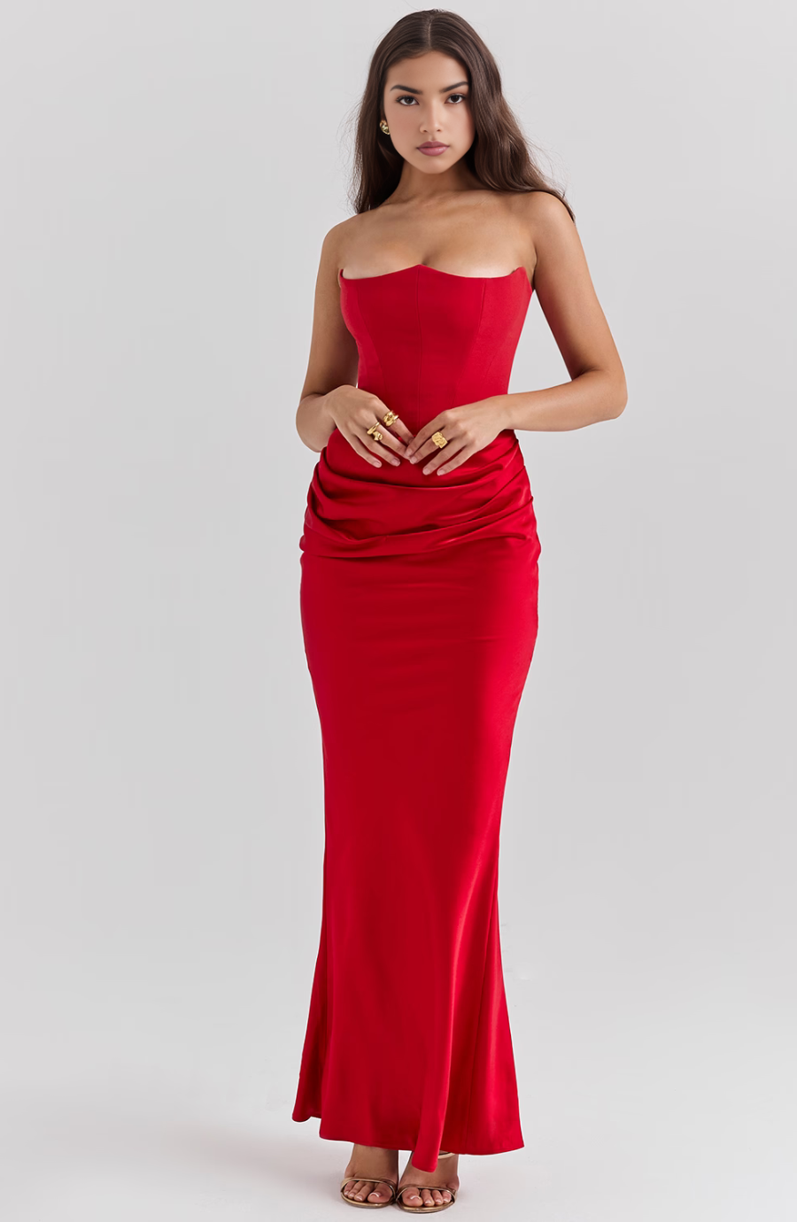 Women’s Maxi Dress | Strapless Corset Fit | Elegant Evening Style