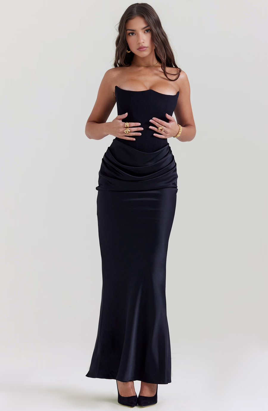 Women’s Maxi Dress | Strapless Corset Fit | Elegant Evening Style