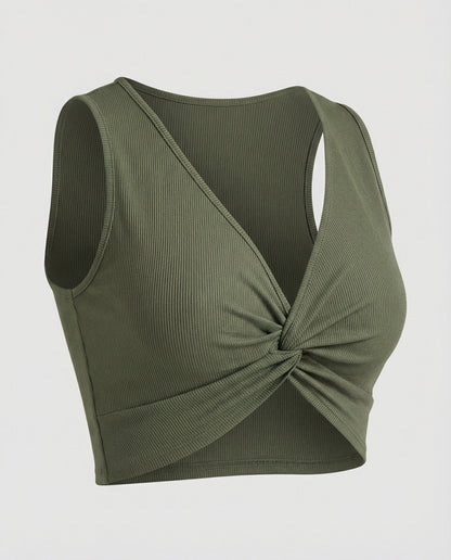 Jade | Twist Front Crop Top