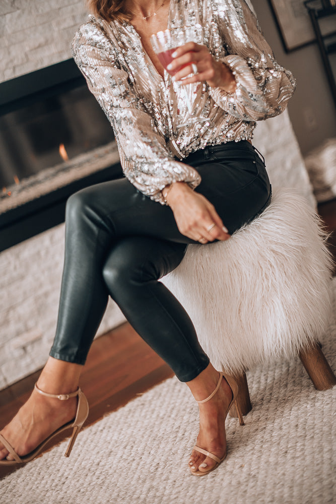Araminta | Women's Sequin Long Sleeve Blouse