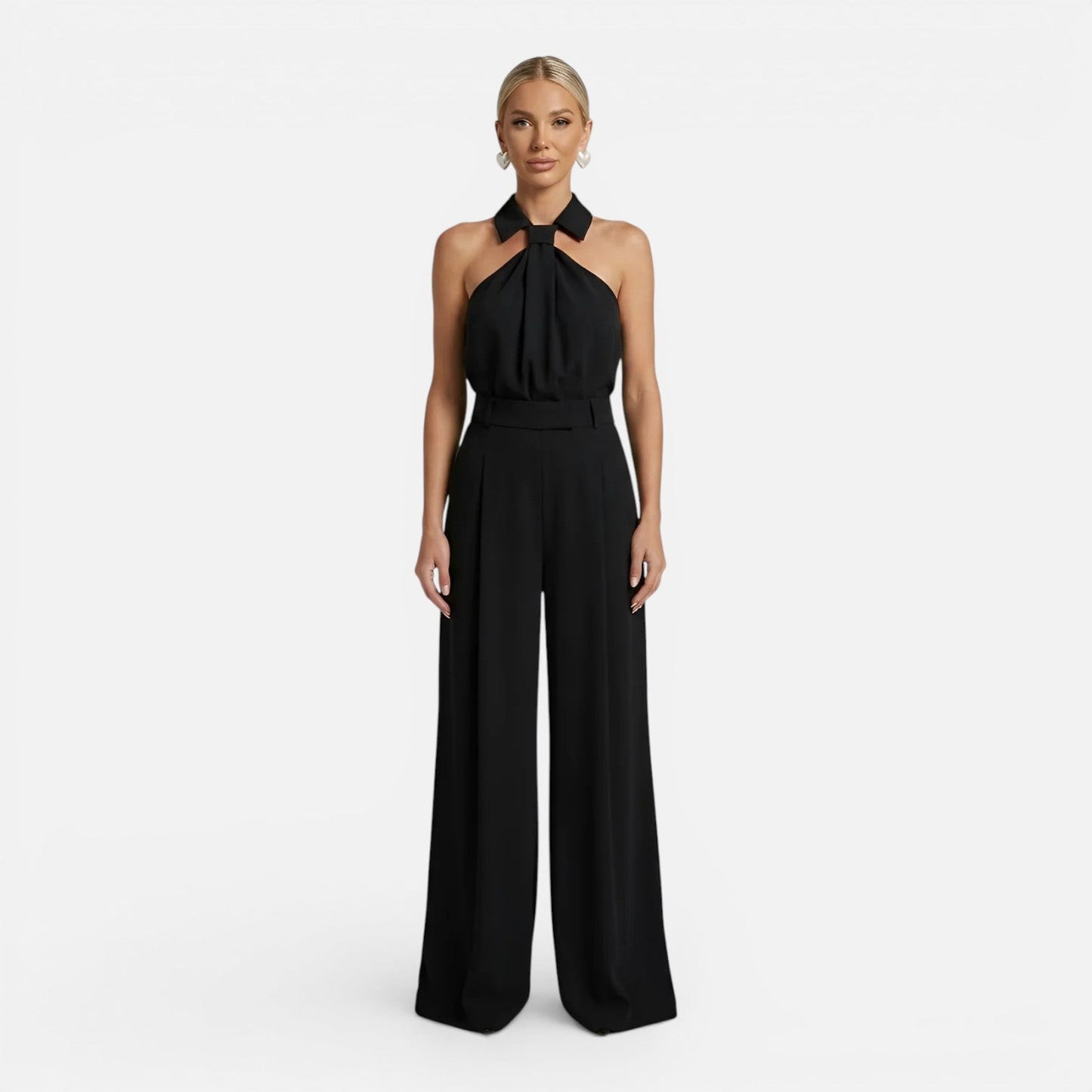 Livia | Women's Halter Neck Wide Leg Jumpsuit