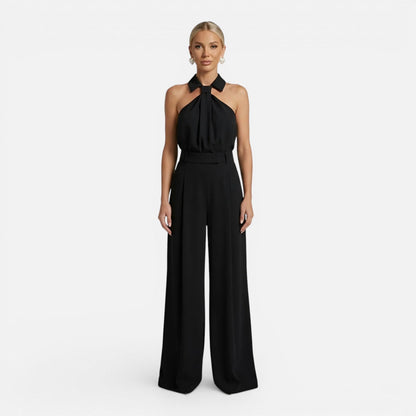 Livia | Women's Halter Neck Wide Leg Jumpsuit