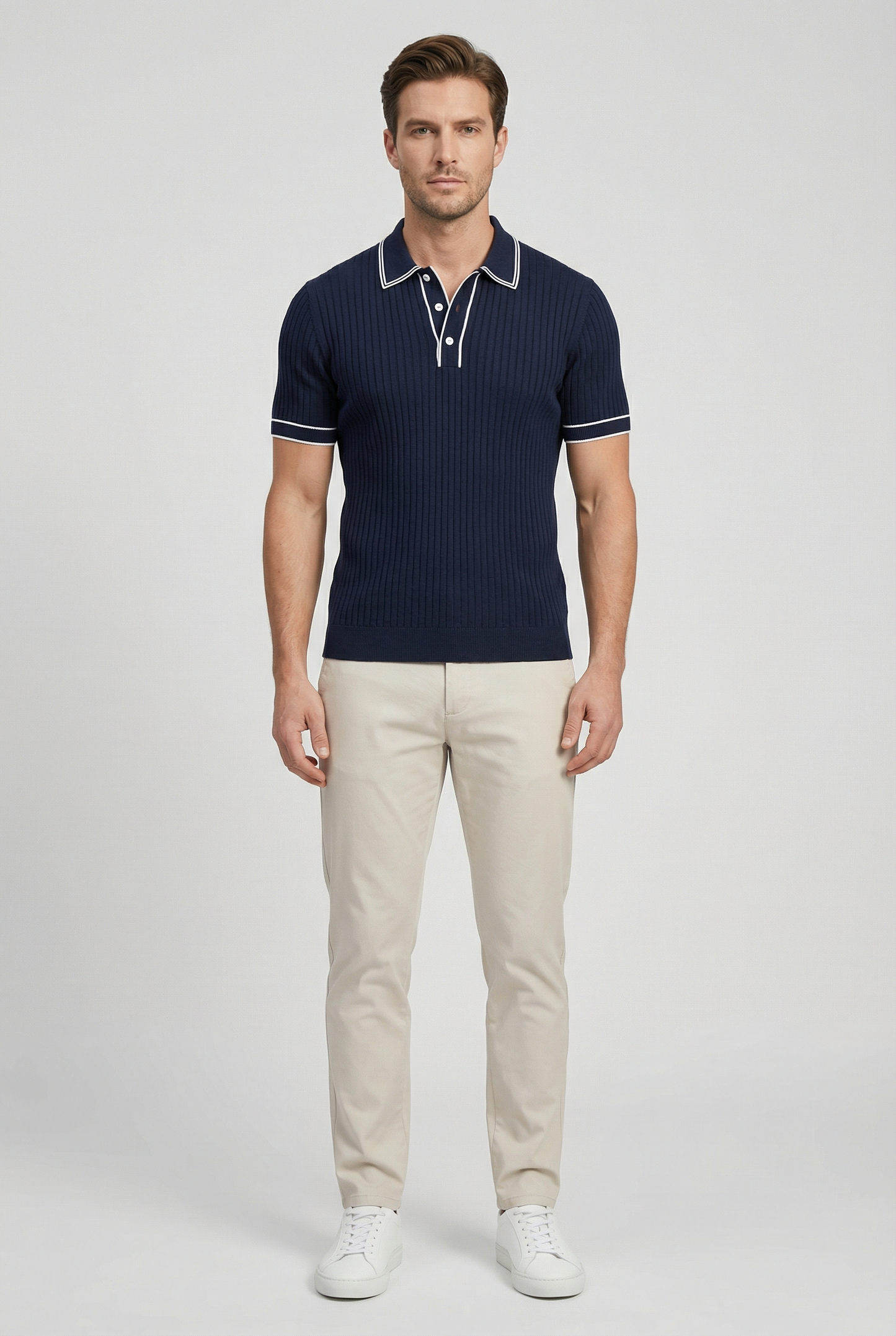Craig | Men's Contrast Collar Knit Polo