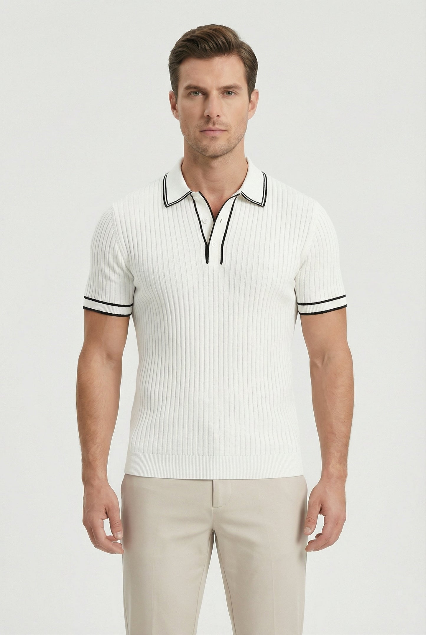 Craig | Men's Contrast Collar Knit Polo