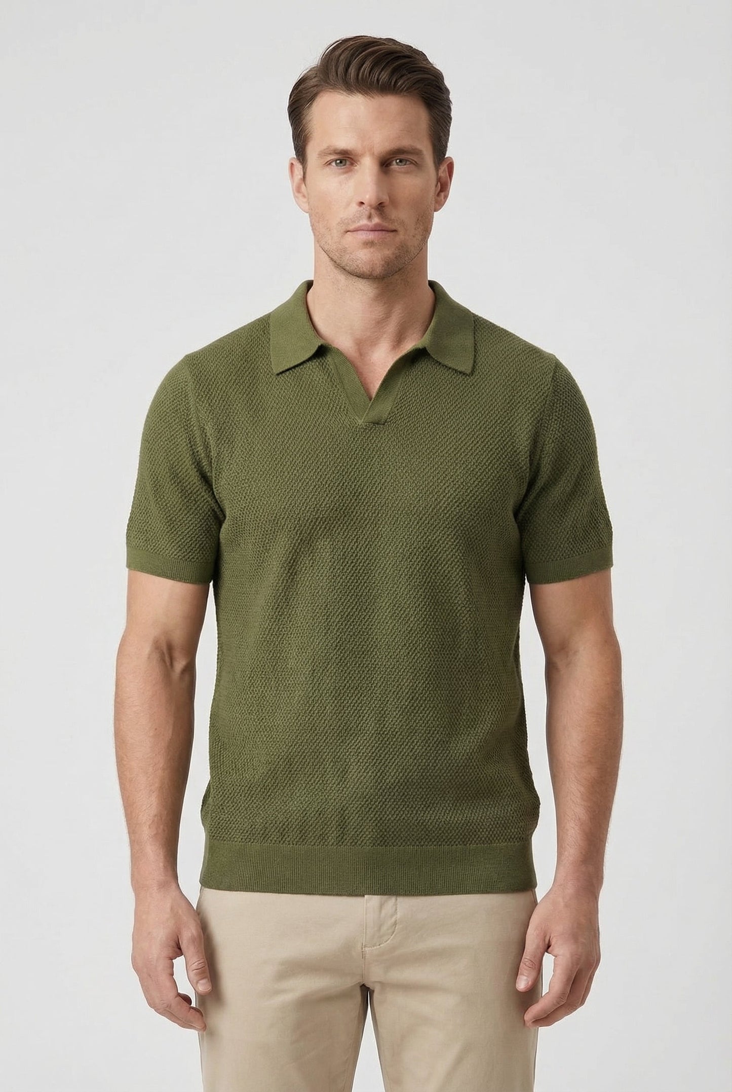 Curtis | Men's Short Sleeve Textured Polo