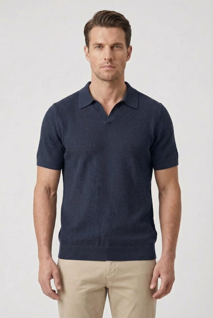 Curtis | Men's Short Sleeve Textured Polo