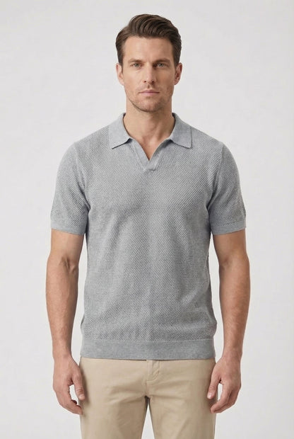 Curtis | Men's Short Sleeve Textured Polo
