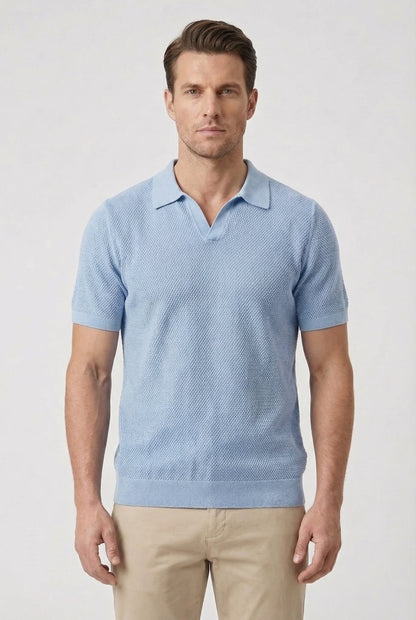 Curtis | Men's Short Sleeve Textured Polo