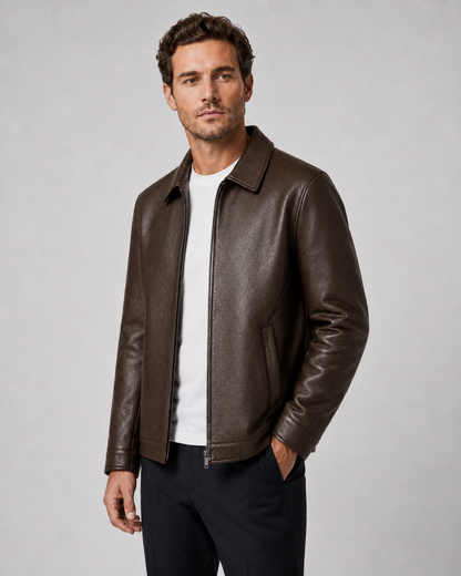 Grady | Men's PU Leather Zip Jacket