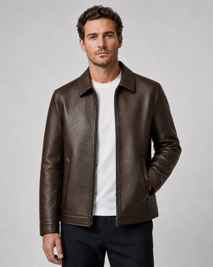 Grady | Men's PU Leather Zip Jacket