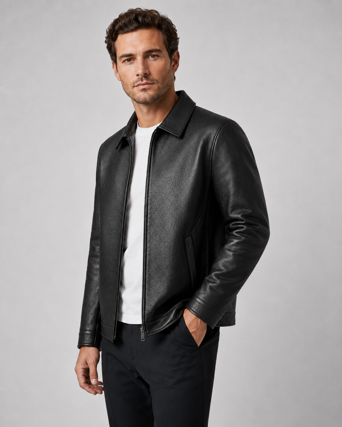 Grady | Men's PU Leather Zip Jacket