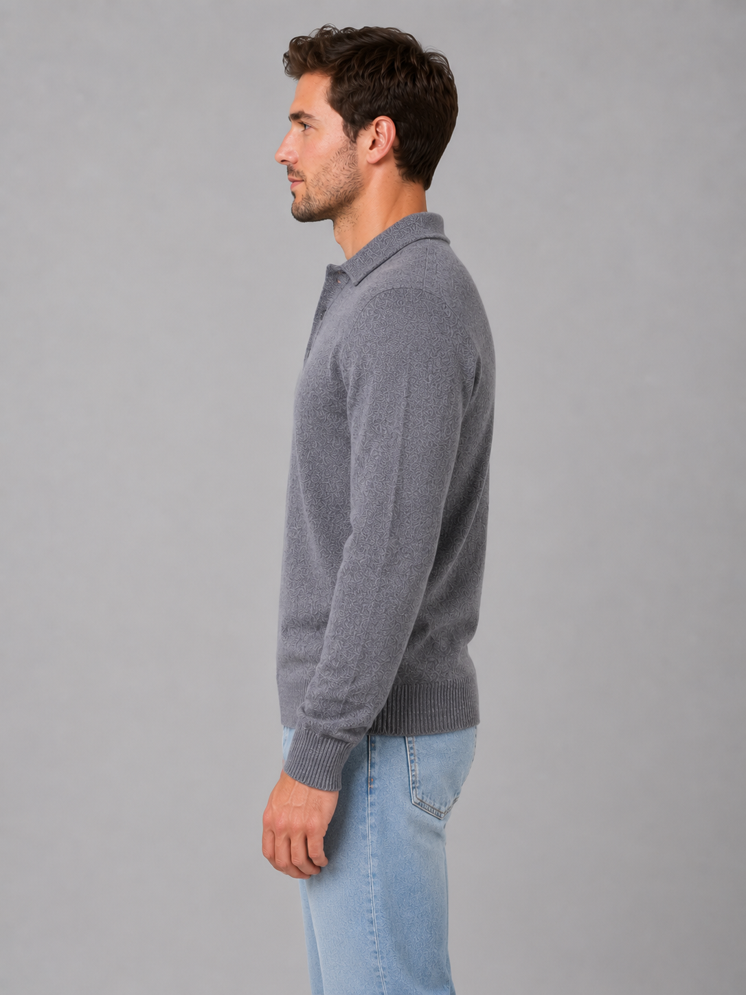 Ulric | Men's Polo Knit Long Sleeve Jumper
