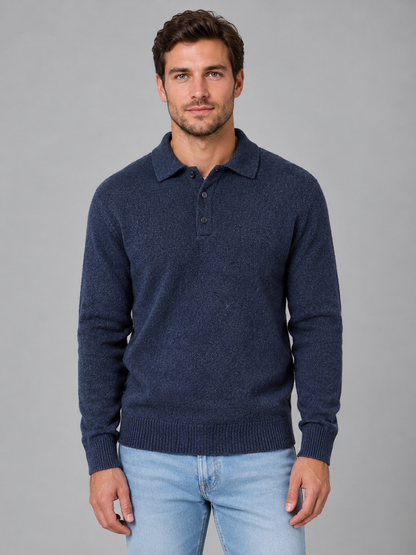 Ulric | Men's Polo Knit Long Sleeve Jumper
