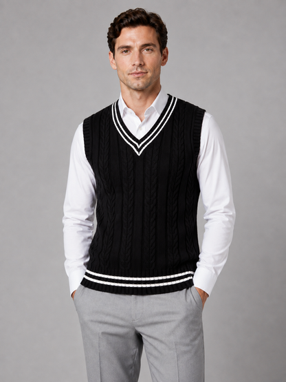 Linus | Men's Cable Knit Gilet